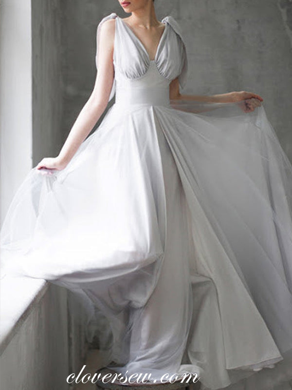 Chiffon Sweet Convertible Strap A-line Charming Wedding Dresses, CW0251