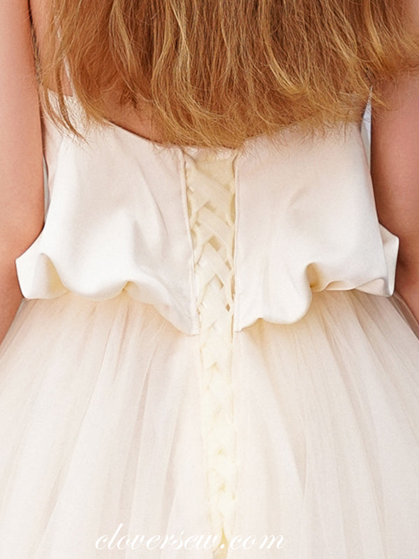 Fashion Spaghetti Strap Lace Up Back Boho Wedding Dresses, CW0064