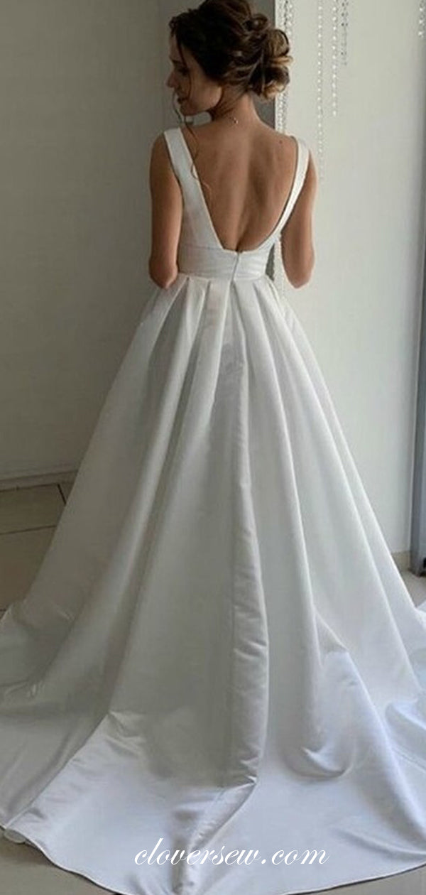 Satin Strapless Mermaid With Ruffles Tulle Train Wedding Dresses ,CW0126