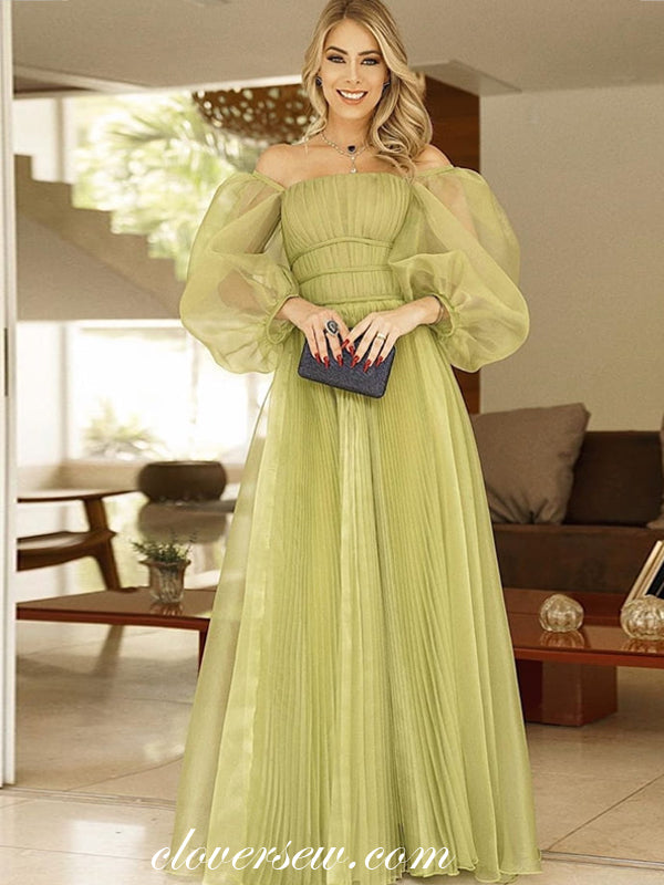 Long Lantern Sleeves Off The Shoulder Prom Dresses,CP0679