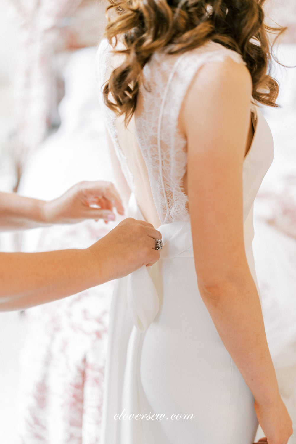 Silk Satin Lace Off White Sheath Sleevess Simple Wedding Dresses, CW0328